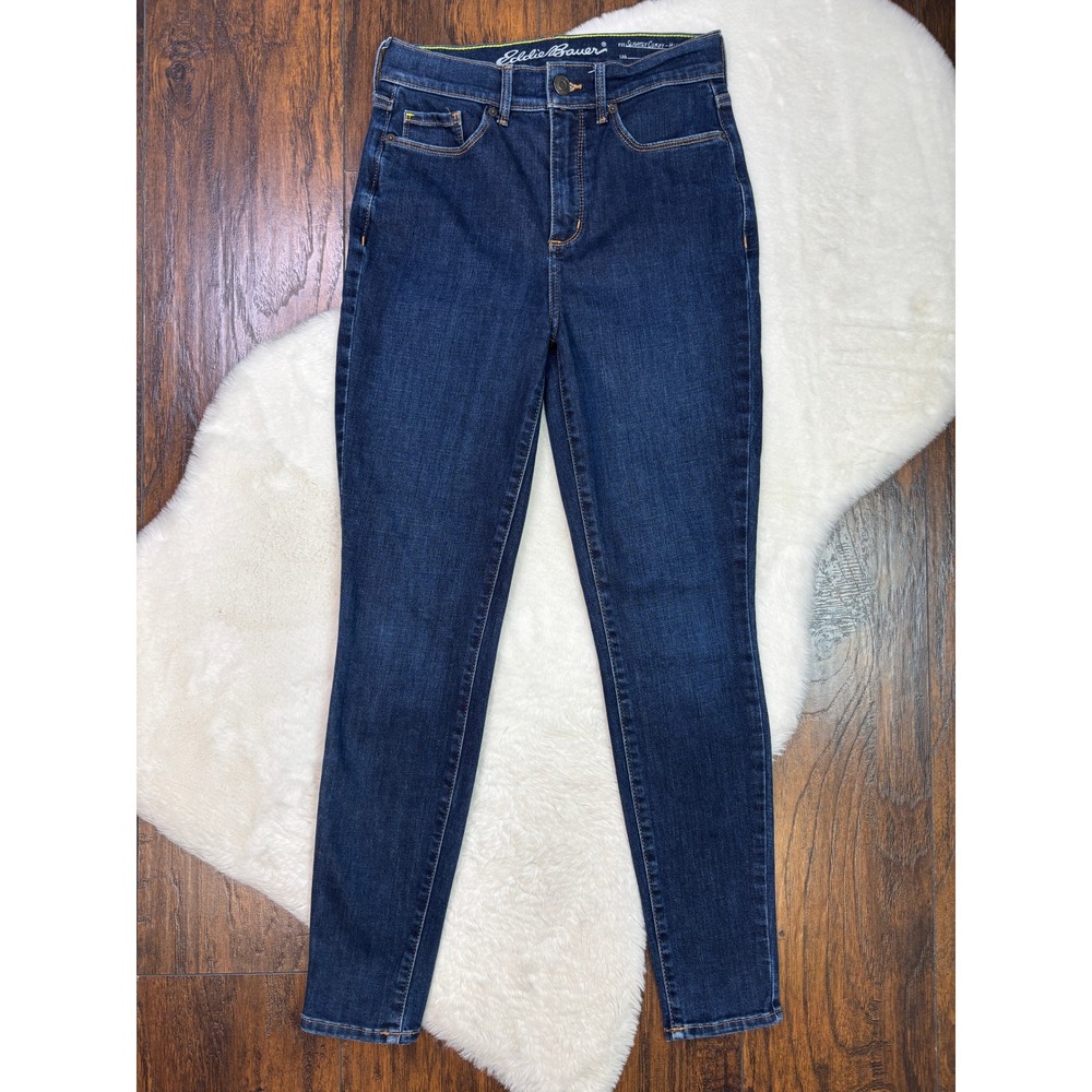 Eddie Bauer Skinny Jeans 2 Dark Wash High Rise Slightly Curvy Stretch Women